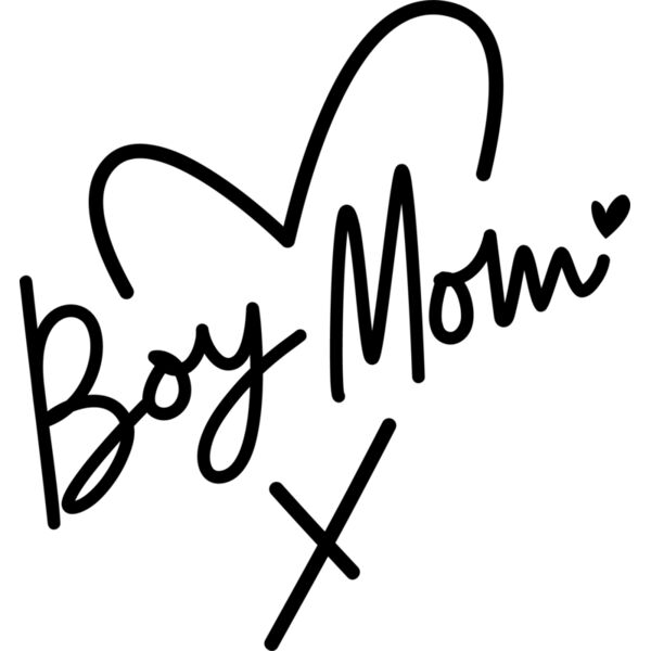 Boy Mom Heart  black  Thumbnail